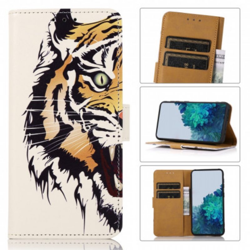 Flip Case Samsung Galaxy A22 5G Kova Tiikeri