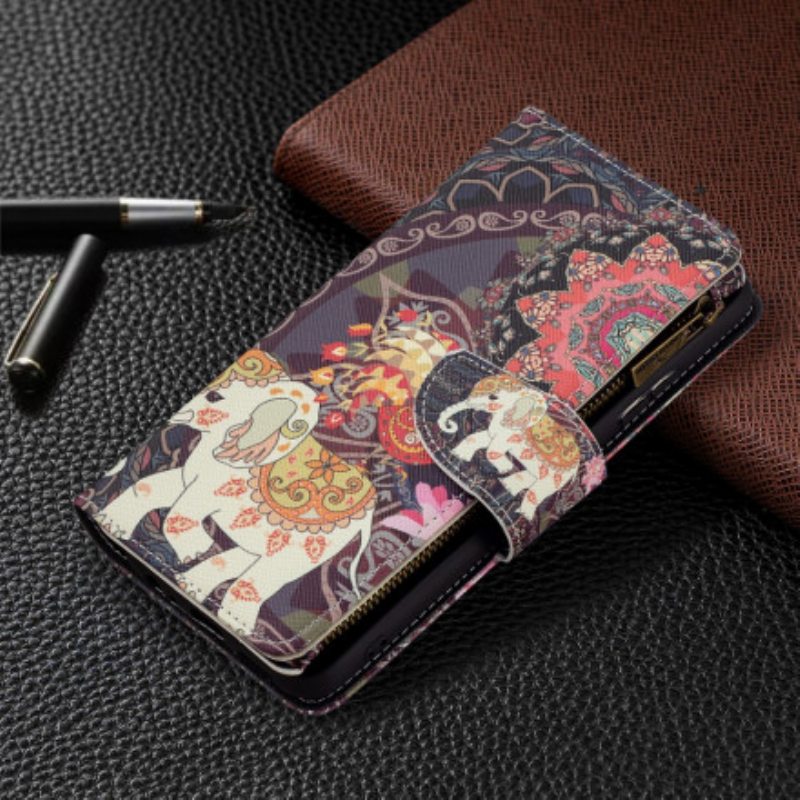 Kotelot Samsung Galaxy A22 5G Elephant Vetoketjullinen Tasku