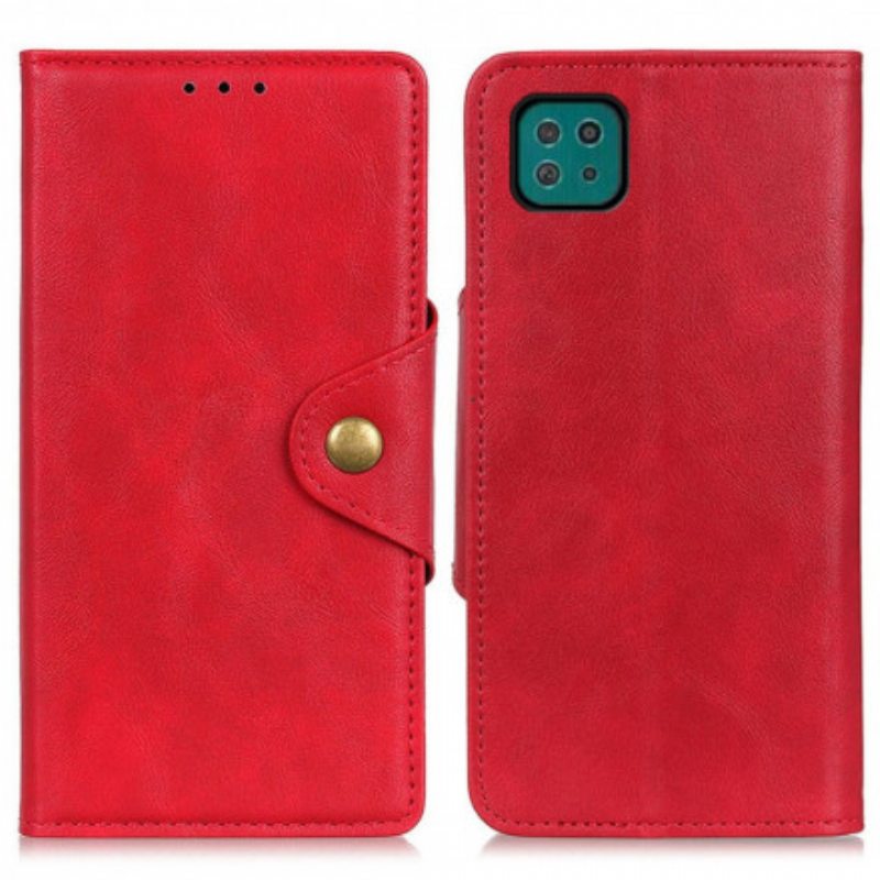 Kotelot Samsung Galaxy A22 5G Keinonahkainen Nappi