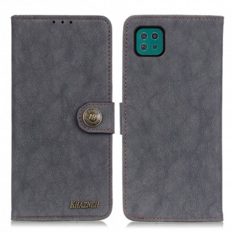 Kotelot Samsung Galaxy A22 5G Khazneh Retro Halkaistu Keinonahka
