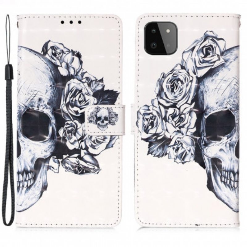 Kotelot Samsung Galaxy A22 5G Kukkainen Kallo