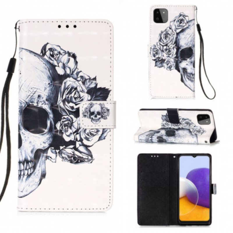 Kotelot Samsung Galaxy A22 5G Kukkainen Kallo