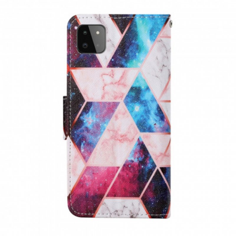 Kotelot Samsung Galaxy A22 5G Marmori Kaulanauhalla