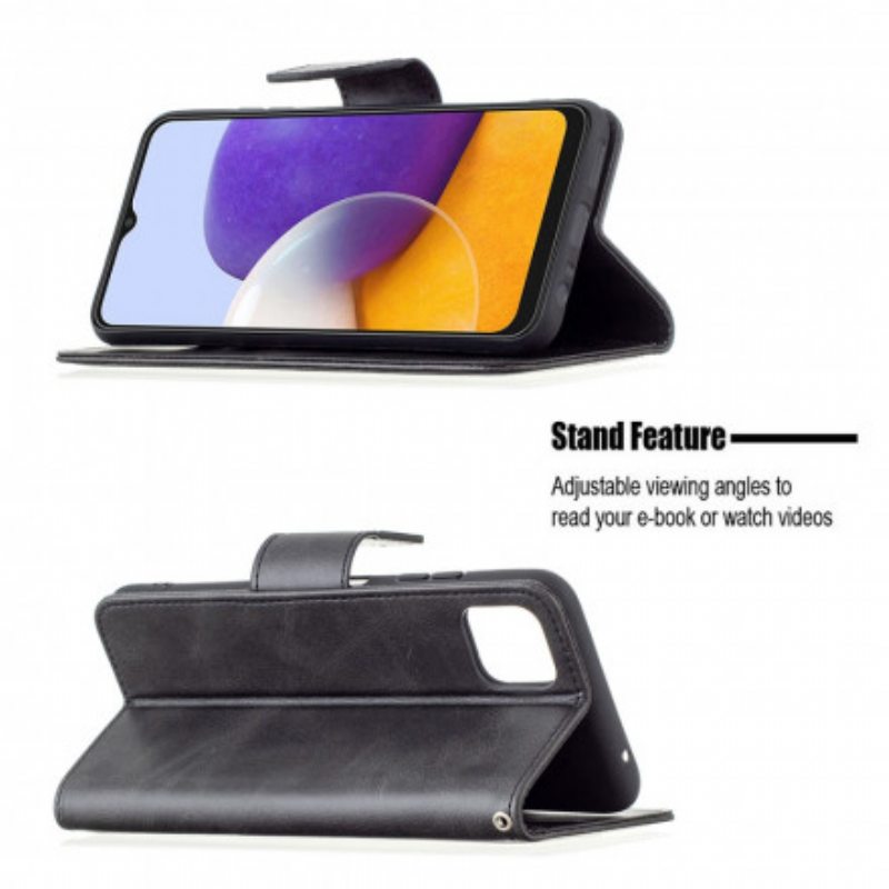 Kotelot Samsung Galaxy A22 5G Sileä Läppä Viisto