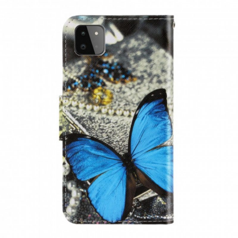 Kotelot Samsung Galaxy A22 5G Suojaketju Kuori Perhosten Hihnan Muunnelmia