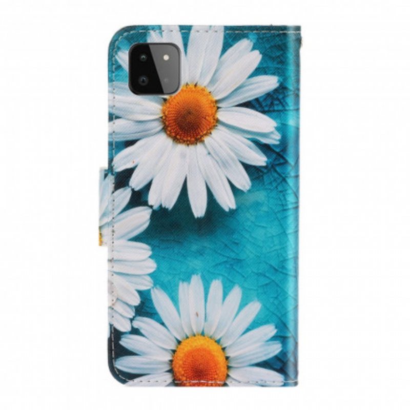 Kotelot Samsung Galaxy A22 5G Suojaketju Kuori Thong Daisies