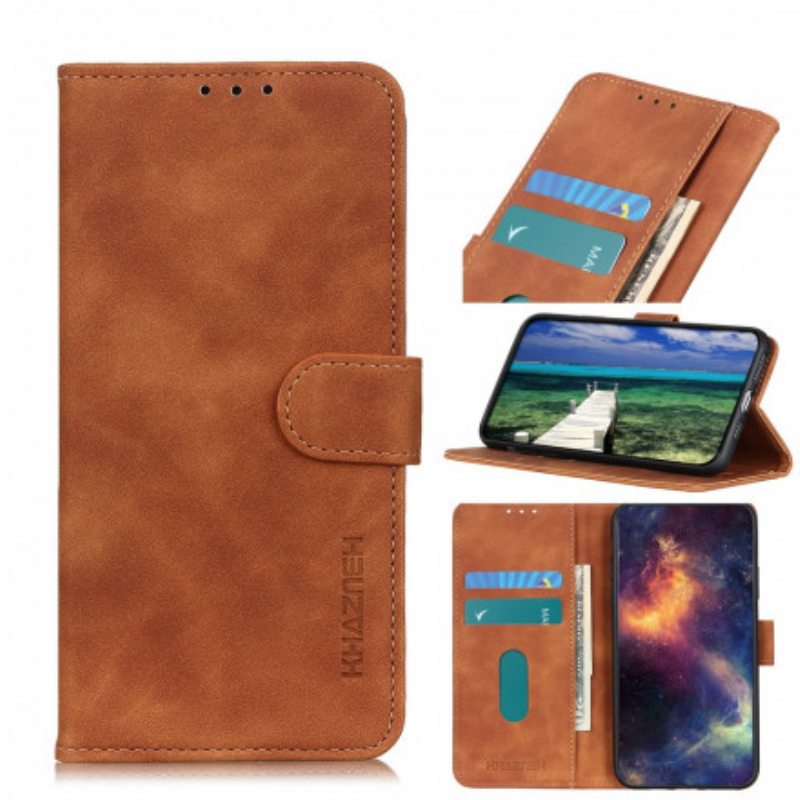 Kotelot Samsung Galaxy A22 5G Vintage Mattanahkaefekti Khazneh