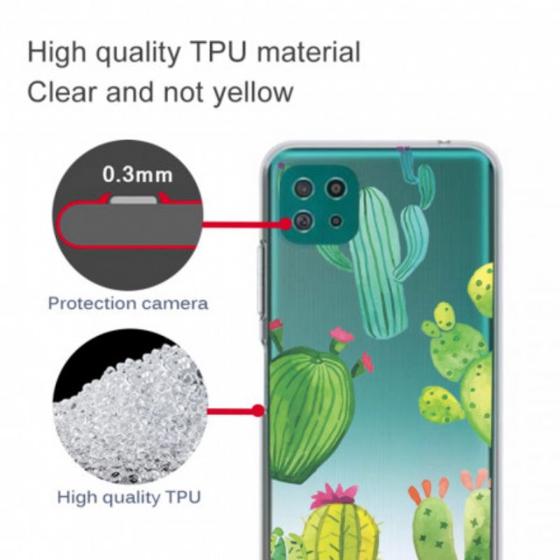 Kuori Samsung Galaxy A22 5G Akvarelli Kaktukset