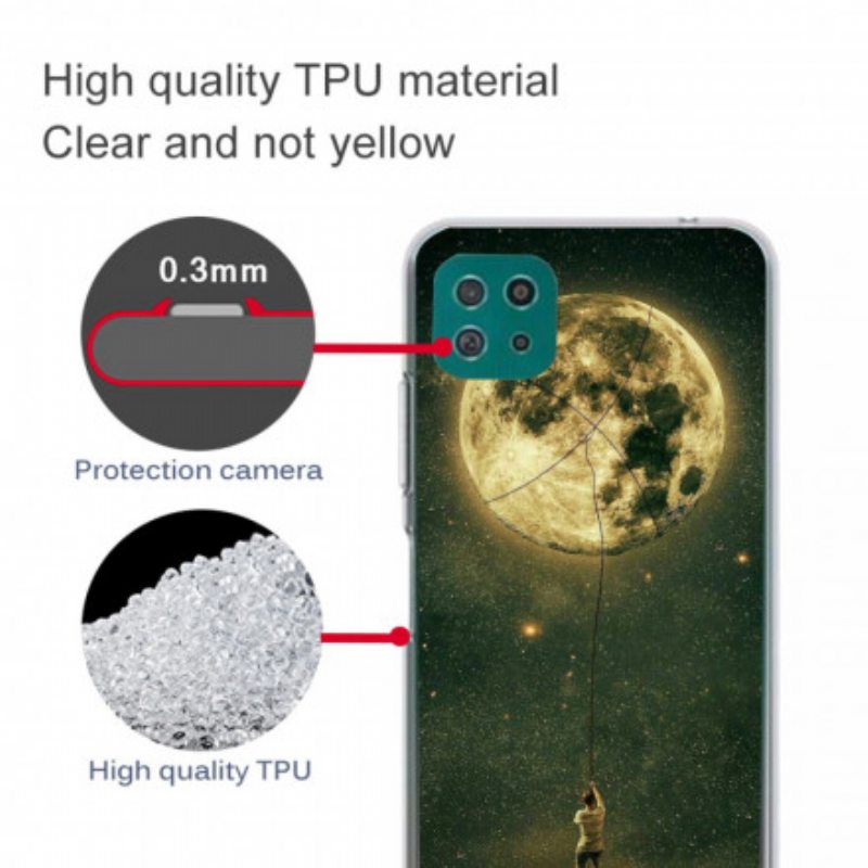 Kuori Samsung Galaxy A22 5G Joustava Moon Man