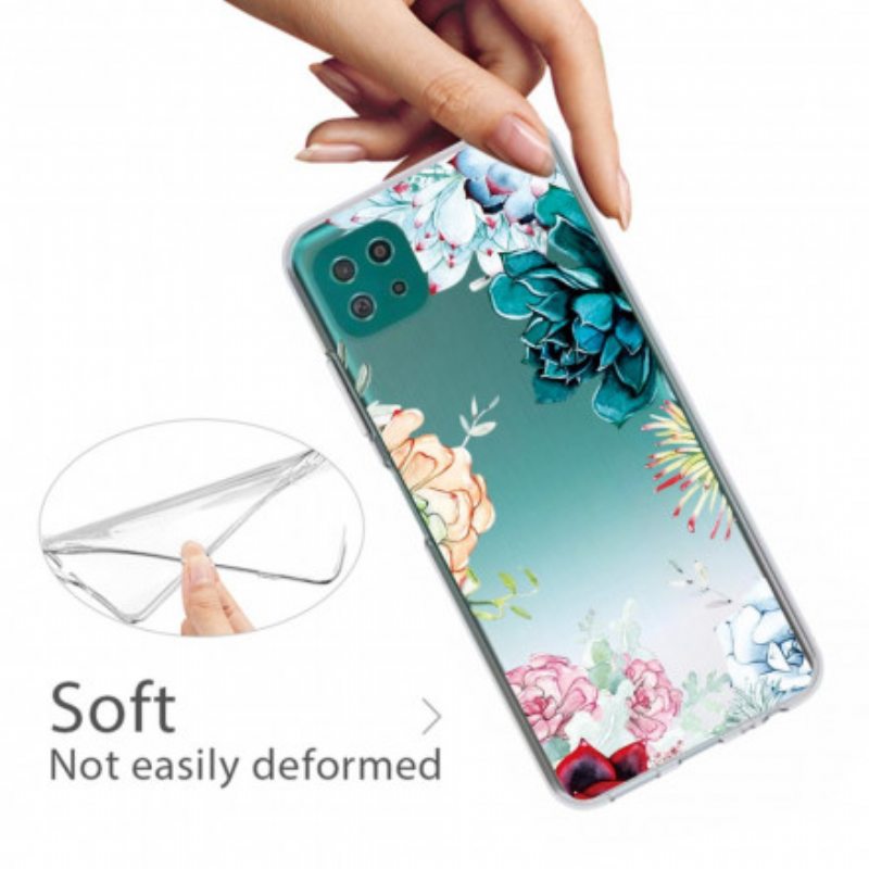 Kuori Samsung Galaxy A22 5G Saumattomat Akvarellikukat