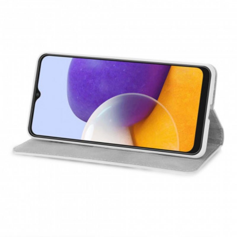 Nahkakotelo Samsung Galaxy A22 5G Paljetteja S Design