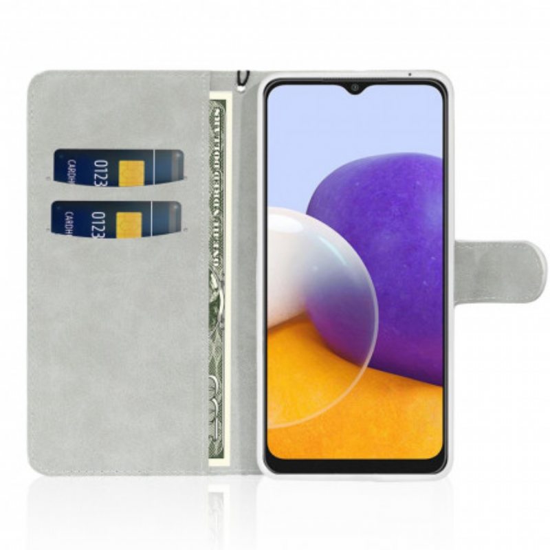 Nahkakotelo Samsung Galaxy A22 5G Paljetteja S Design