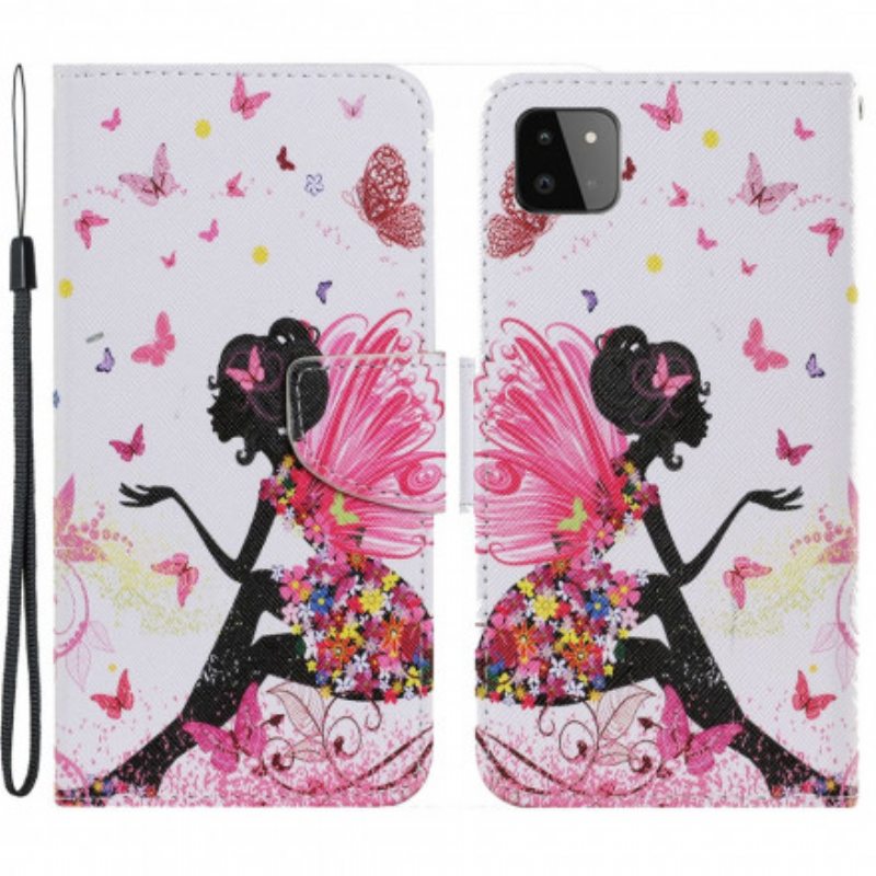 Nahkakotelo Samsung Galaxy A22 5G Taikakeiju
