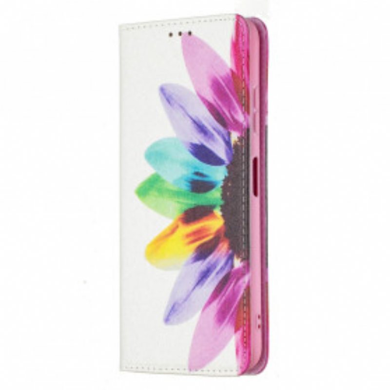 Puhelinkuoret Samsung Galaxy A22 5G Kotelot Flip Akvarelli Kukka