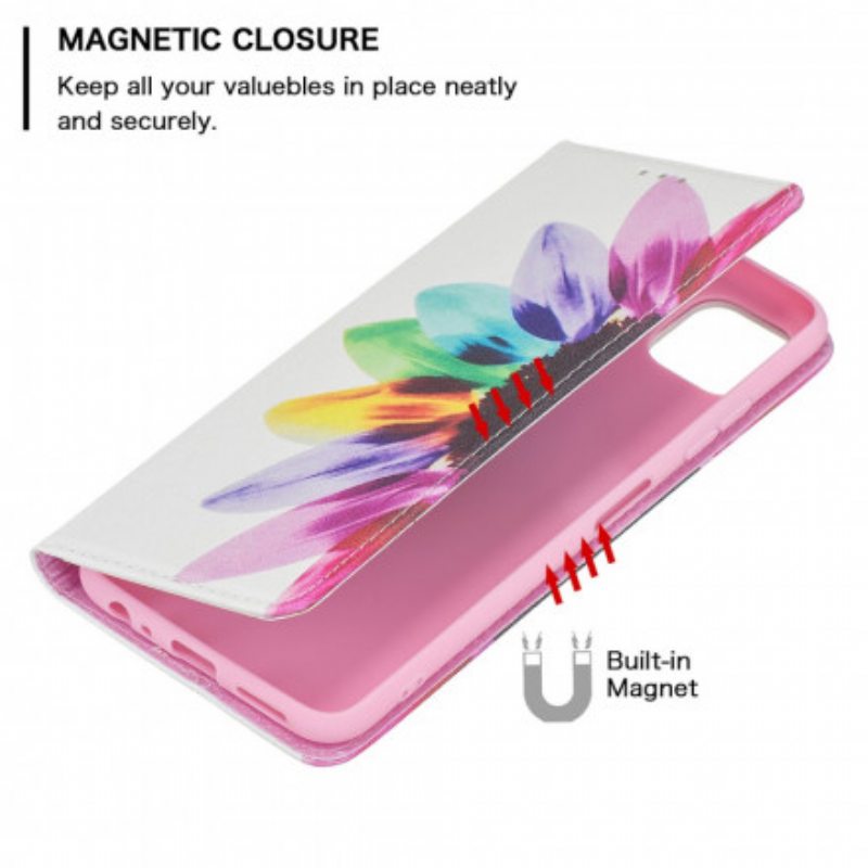 Puhelinkuoret Samsung Galaxy A22 5G Kotelot Flip Akvarelli Kukka