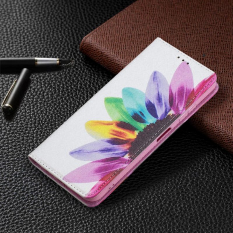Puhelinkuoret Samsung Galaxy A22 5G Kotelot Flip Akvarelli Kukka