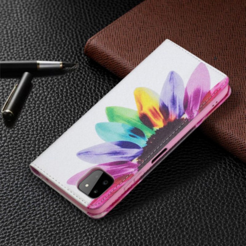 Puhelinkuoret Samsung Galaxy A22 5G Kotelot Flip Akvarelli Kukka
