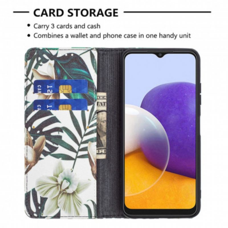 Puhelinkuoret Samsung Galaxy A22 5G Kotelot Flip Lehdet