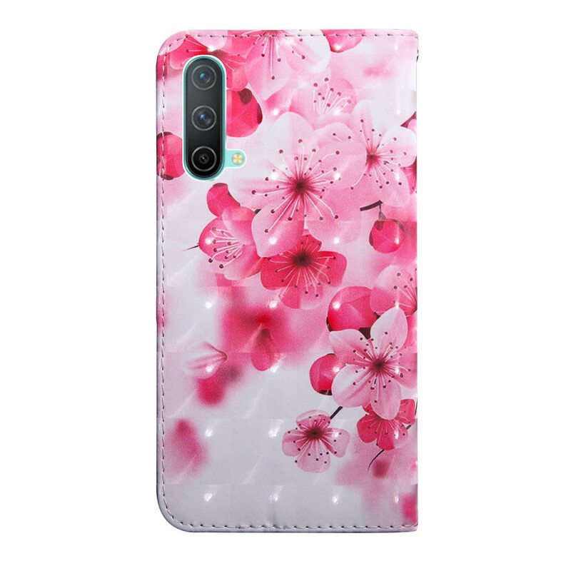 Kotelot OnePlus Nord CE 5G Vaaleanpunaiset Kukat