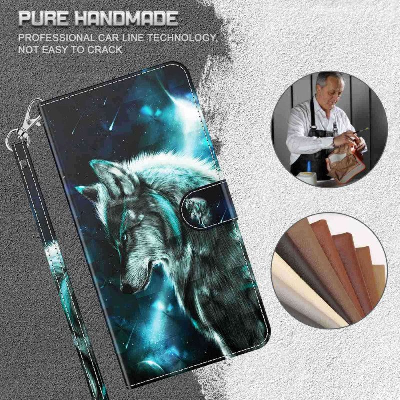 Kotelot Samsung Galaxy A23 5G Suojaketju Kuori Lanyard Wolf