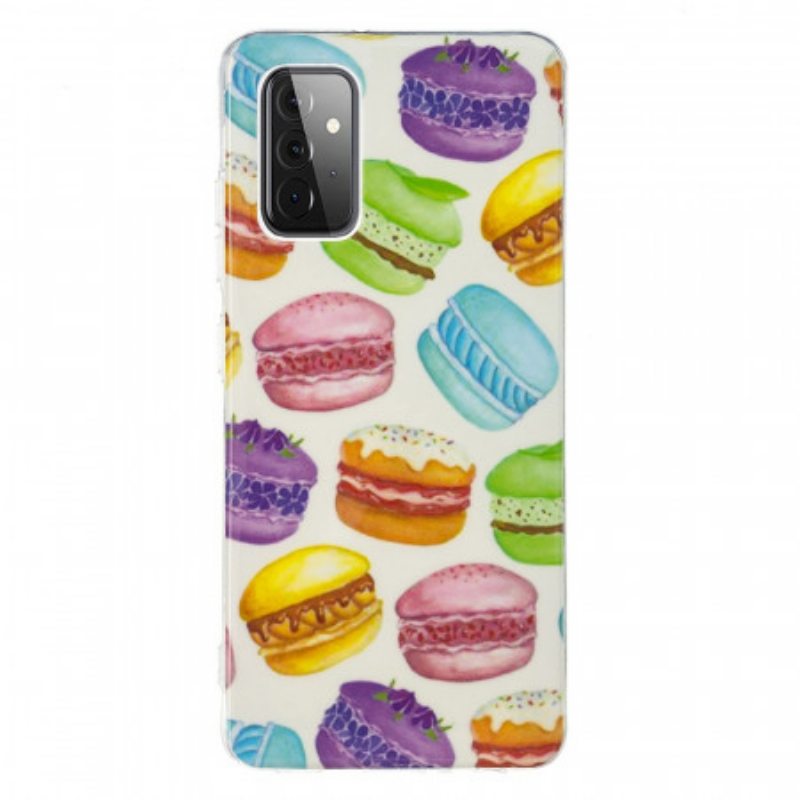 Case Samsung Galaxy A72 4G / A72 5G Fluoresoivat Makaroonit