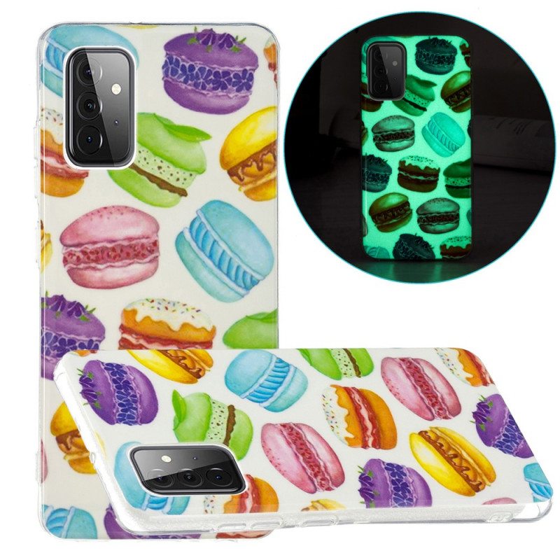 Case Samsung Galaxy A72 4G / A72 5G Fluoresoivat Makaroonit