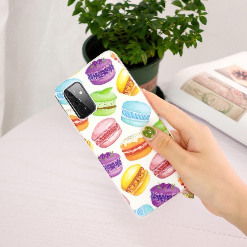 Case Samsung Galaxy A72 4G / A72 5G Fluoresoivat Makaroonit