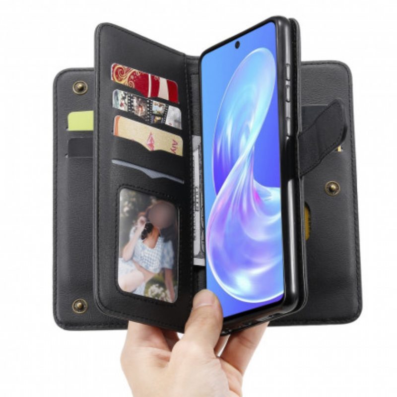 Kotelot Samsung Galaxy A72 4G / A72 5G Monitoiminen 10 Kortin Pidike