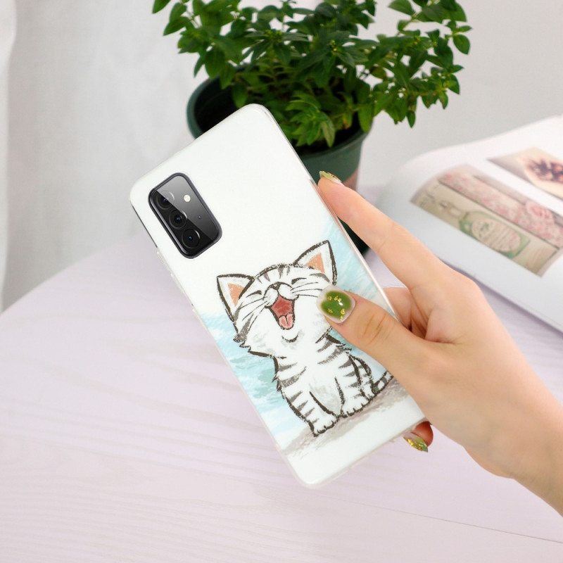 Kuori Samsung Galaxy A72 4G / A72 5G Fluoresoiva Kissa