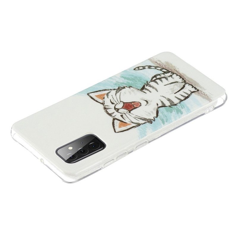 Kuori Samsung Galaxy A72 4G / A72 5G Fluoresoiva Kissa