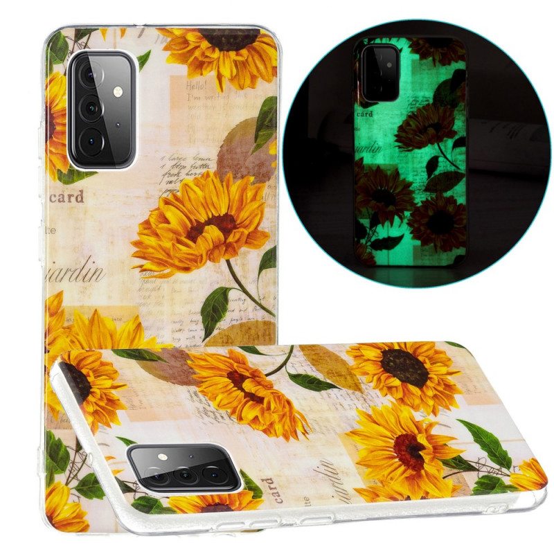 Kuori Samsung Galaxy A72 4G / A72 5G Fluoresoivat Auringonkukat