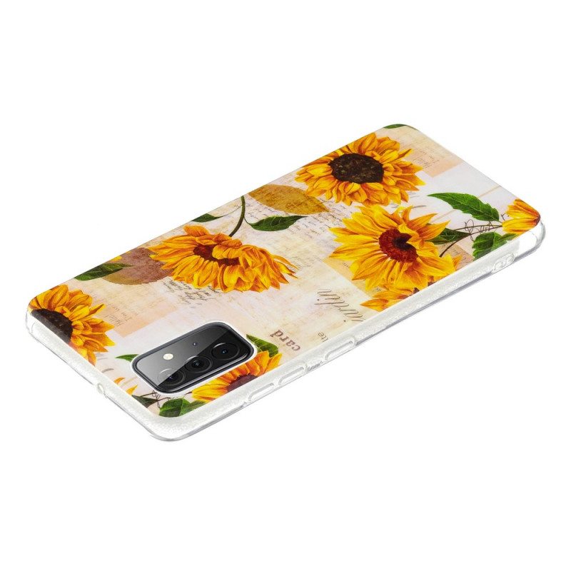 Kuori Samsung Galaxy A72 4G / A72 5G Fluoresoivat Auringonkukat