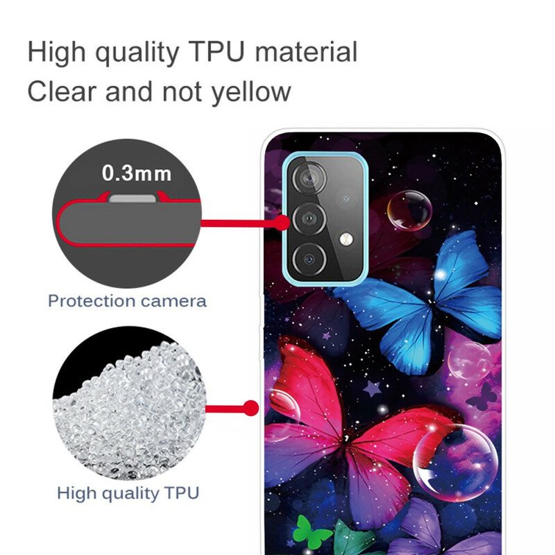 Kuori Samsung Galaxy A72 4G / A72 5G Joustavat Perhoset