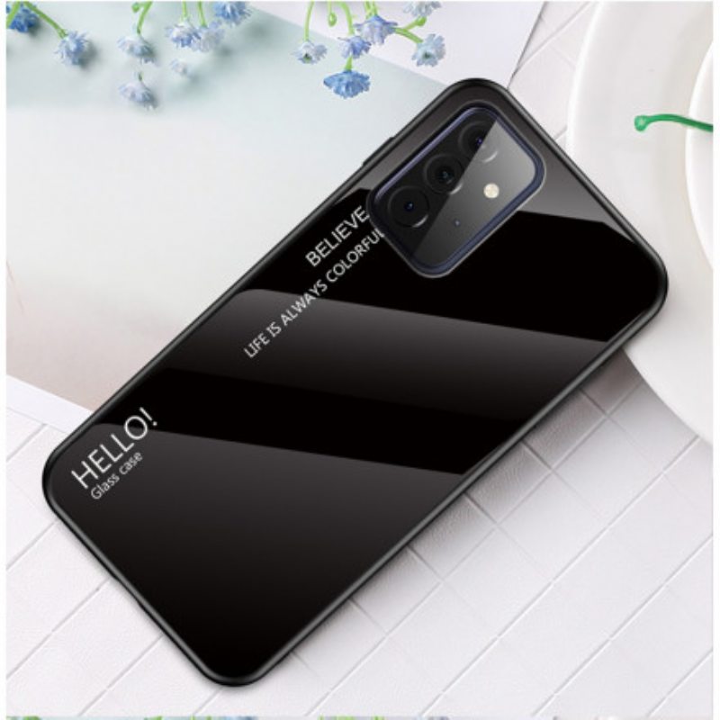 Kuori Samsung Galaxy A72 4G / A72 5G Karkaistu Lasi Hello