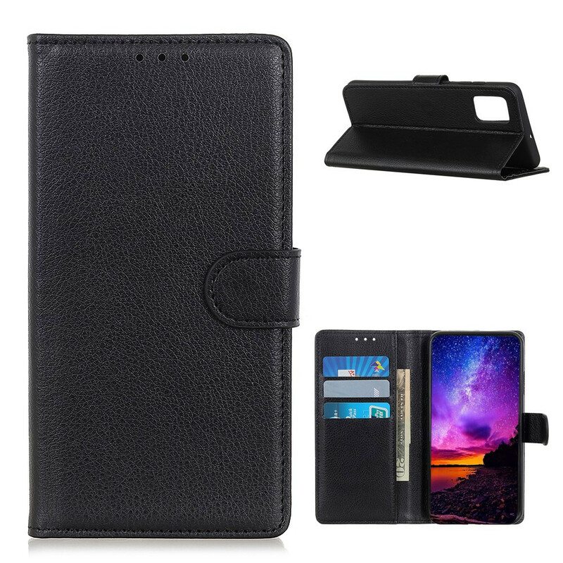 Nahkakotelo Samsung Galaxy A72 4G / A72 5G Perinteinen Litchi Faux Leather