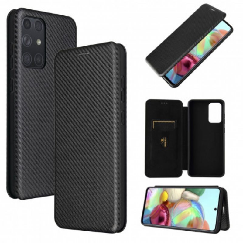Puhelinkuoret Samsung Galaxy A72 4G / A72 5G Kotelot Flip Hiilikuitu
