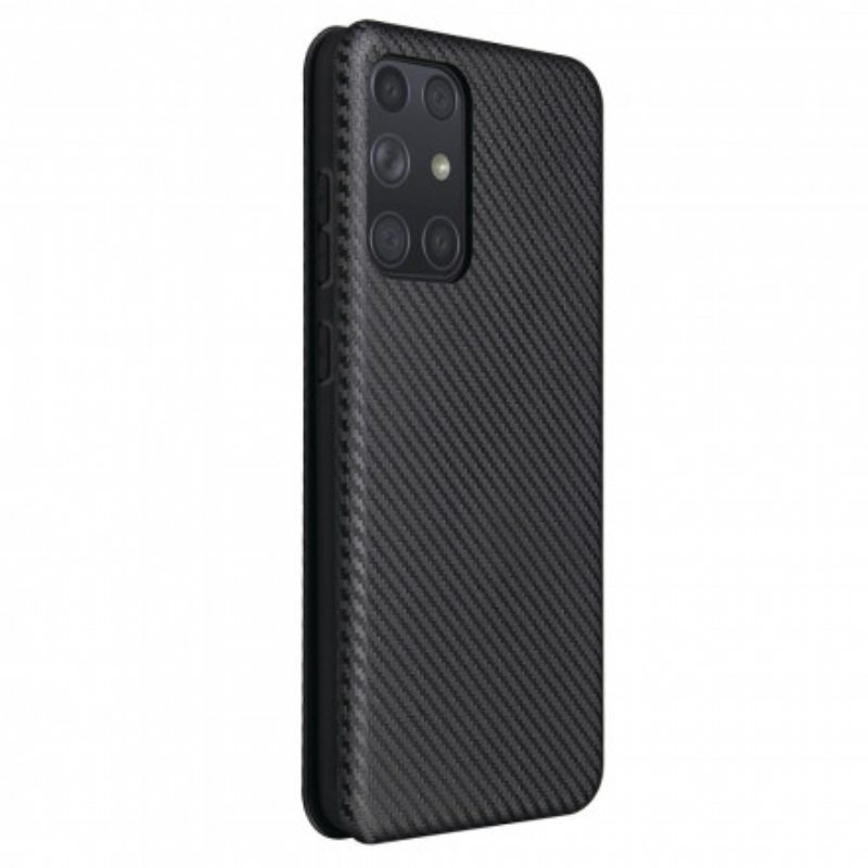 Puhelinkuoret Samsung Galaxy A72 4G / A72 5G Kotelot Flip Hiilikuitu