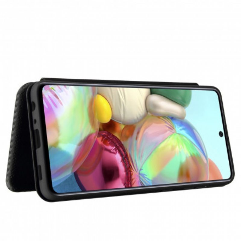 Puhelinkuoret Samsung Galaxy A72 4G / A72 5G Kotelot Flip Hiilikuitu