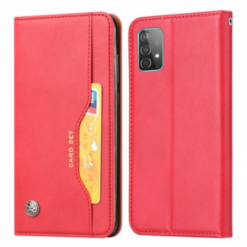 Puhelinkuoret Samsung Galaxy A72 4G / A72 5G Kotelot Flip Keinonahkainen Korttikotelo