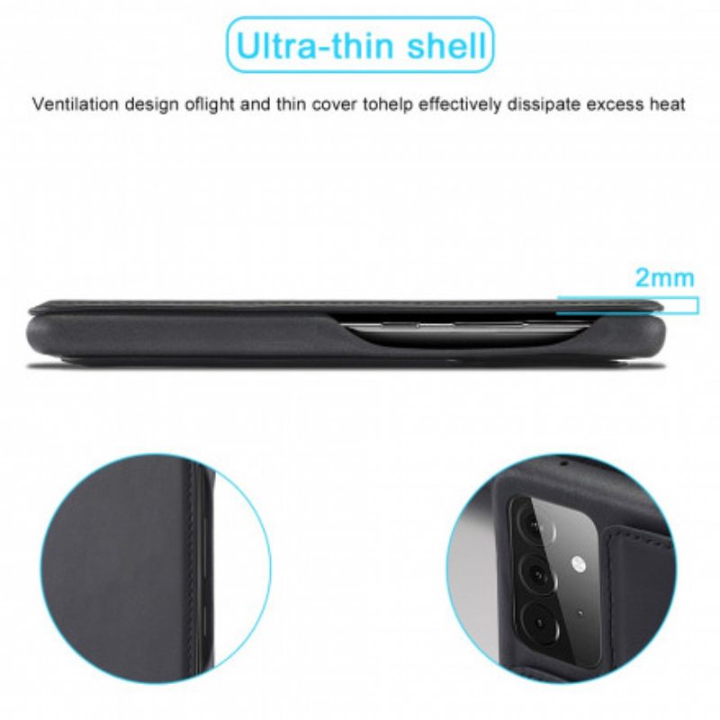 Puhelinkuoret Samsung Galaxy A72 4G / A72 5G Kotelot Flip Lc.imeeke Nahkaefekti