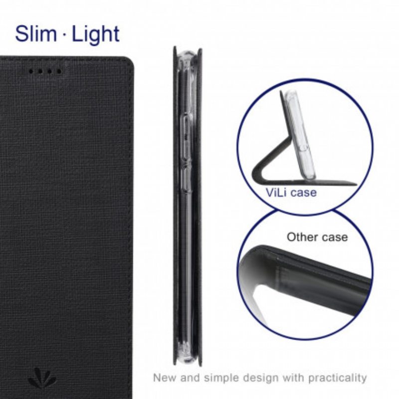 Puhelinkuoret Samsung Galaxy A72 4G / A72 5G Kotelot Flip Teksturoitu Vili Dmx