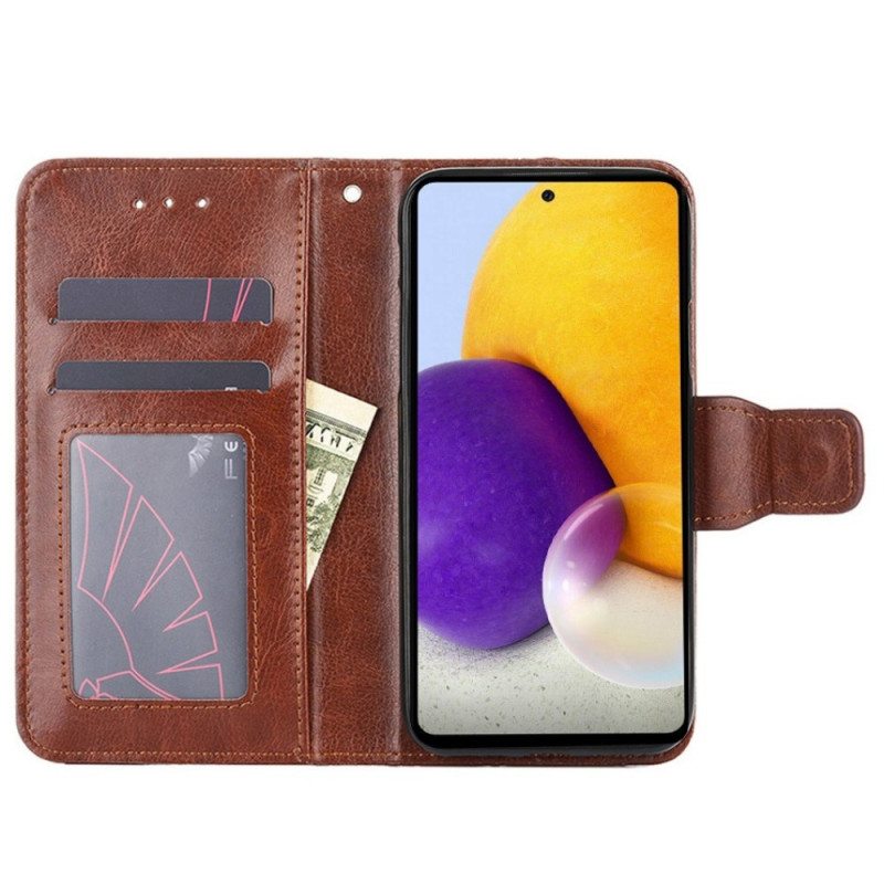Flip Case Samsung Galaxy M53 5G Vintage Nahkaefekti