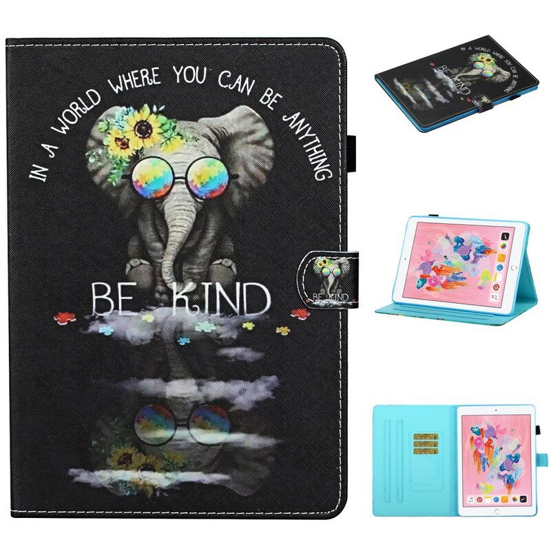 Nahkakotelo iPad 10.2" (2020) (2019) Elefantti Ole Ystävällinen