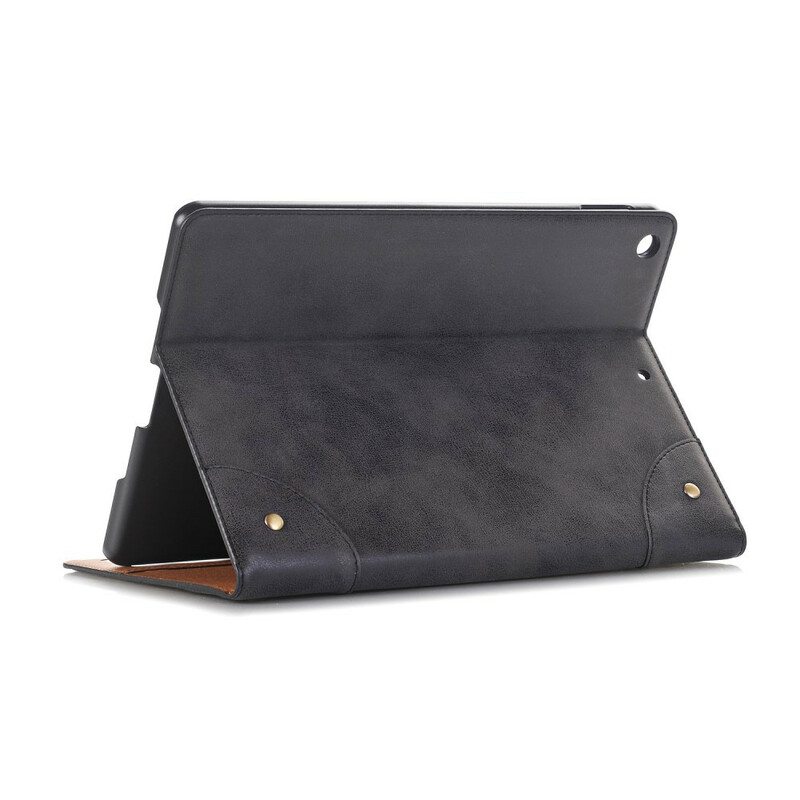 Nahkakuori iPad 10.2" (2020) (2019) Retro-nahkaefekti Niiteillä