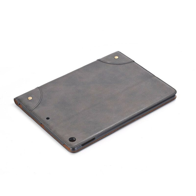 Nahkakuori iPad 10.2" (2020) (2019) Retro-nahkaefekti Niiteillä