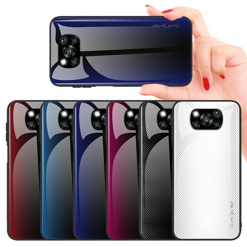 Case Poco X3 / X3 Pro / X3 NFC Karkaistua Hiilikuitulasia