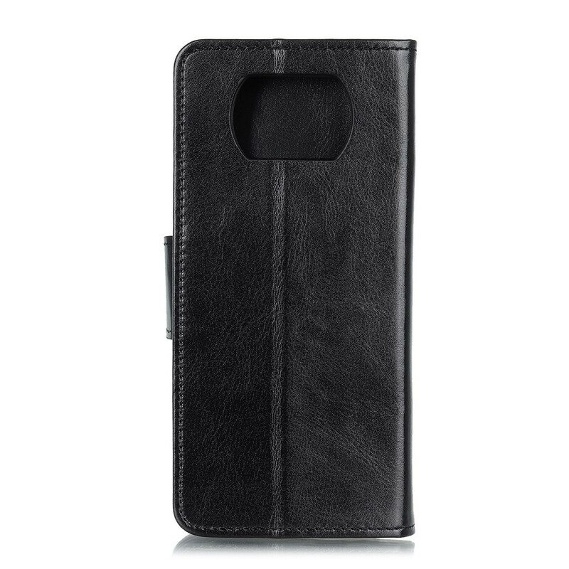 Flip Case Poco X3 / X3 Pro / X3 NFC Lasitettu Keinonahka
