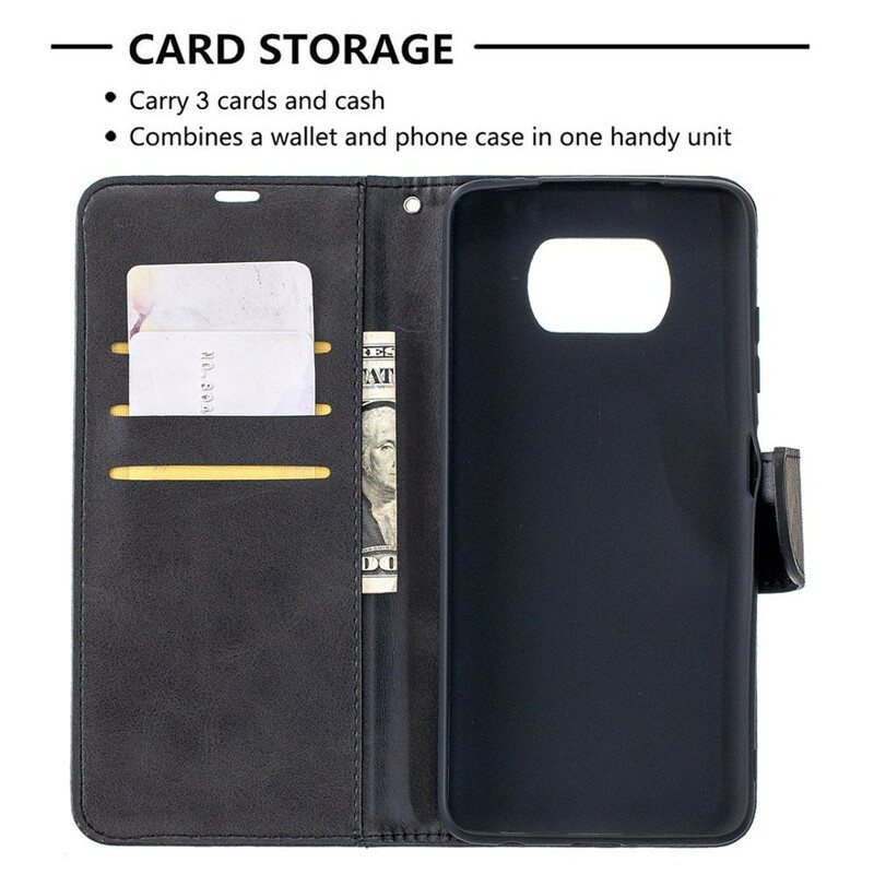 Kotelot Poco X3 / X3 Pro / X3 NFC Sileä Läppä Viisto