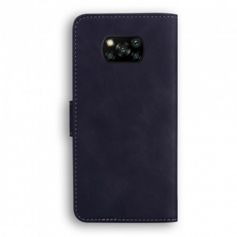 Kotelot Poco X3 / X3 Pro / X3 NFC Yksivärinen Nahkaefekti