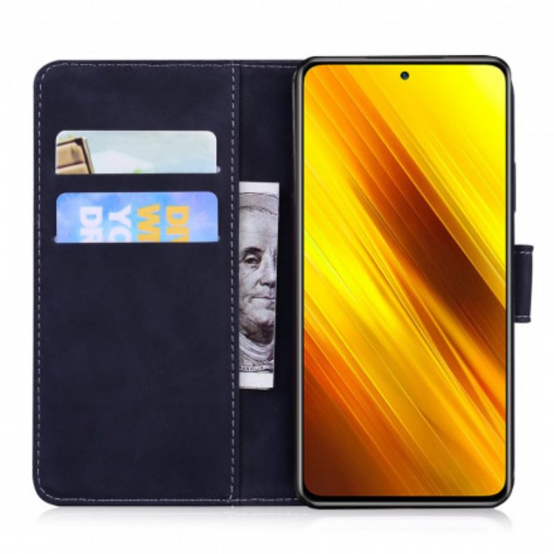 Kotelot Poco X3 / X3 Pro / X3 NFC Yksivärinen Nahkaefekti